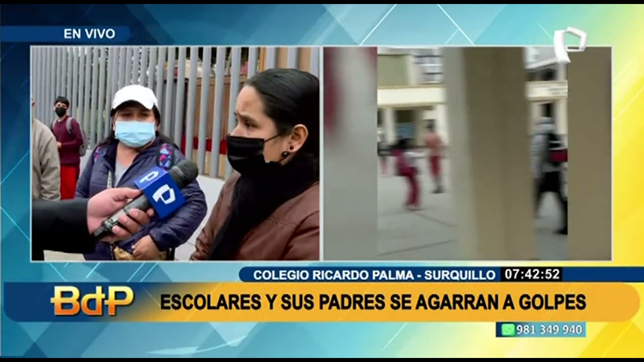 Violencia en colegio: En pelea de escolares y padres hubo hasta cuchillos