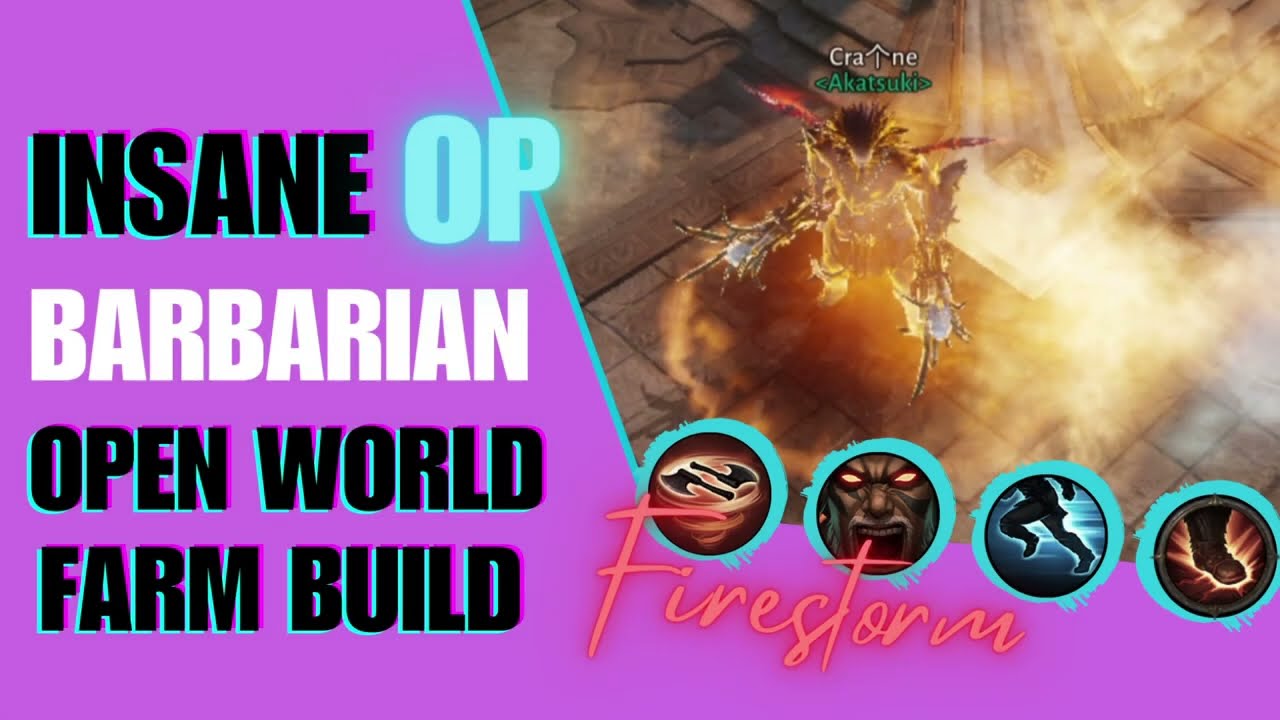 Diablo Immortal - PvE - Insane OW speed 1000 kills in 5 minutes - Barbarian Firestorm Updated