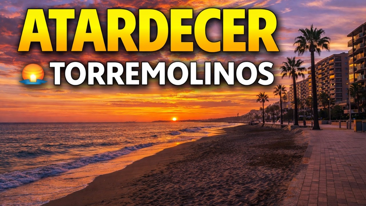 ATARDECER en el PASEO MARITIMO de TORREMOLINOS 🌅 Colores increíbles