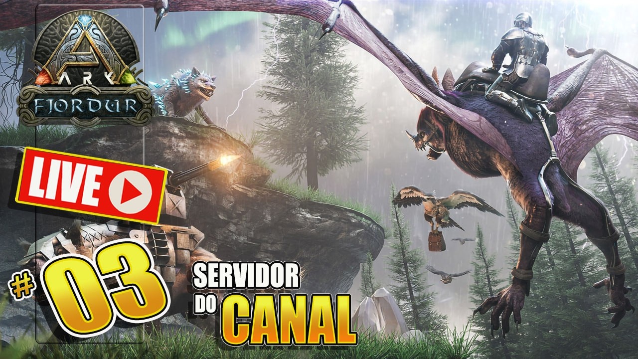 SERVIDOR PVP DO CANAL - ARK SURVIVAL EVOLVED - FJORDUR!!!  - LIVE - PTBR!