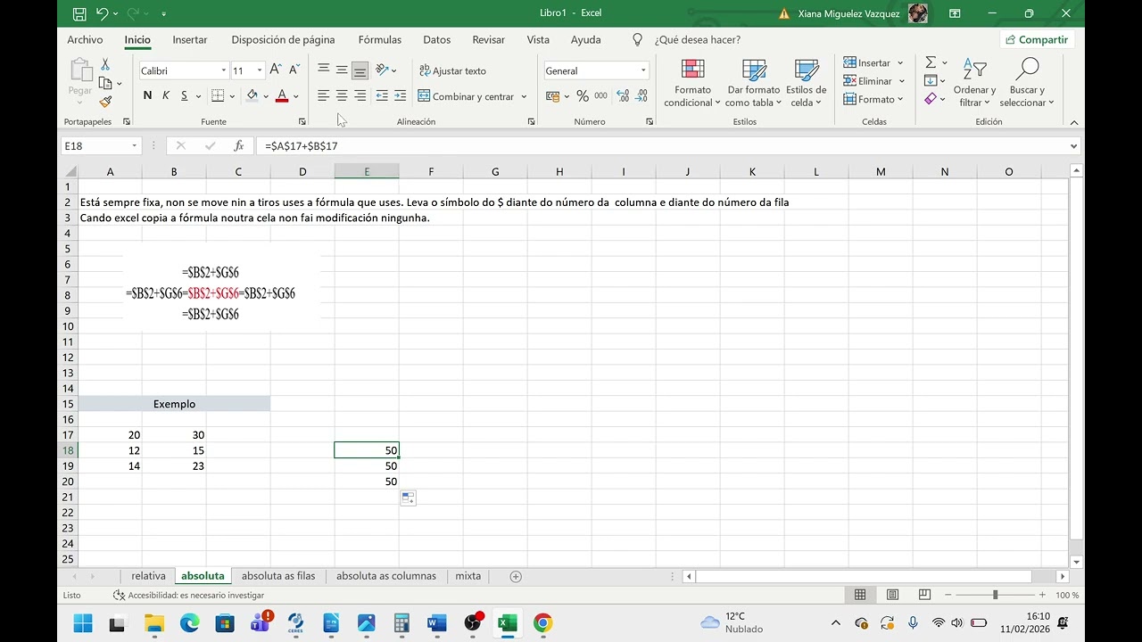 Referencias relativas e absolutas 