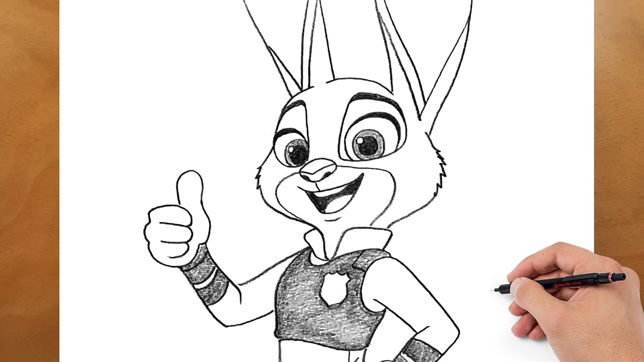 How to Draw Judy Hopps Step by Step | Zootopia Easy Drawing
