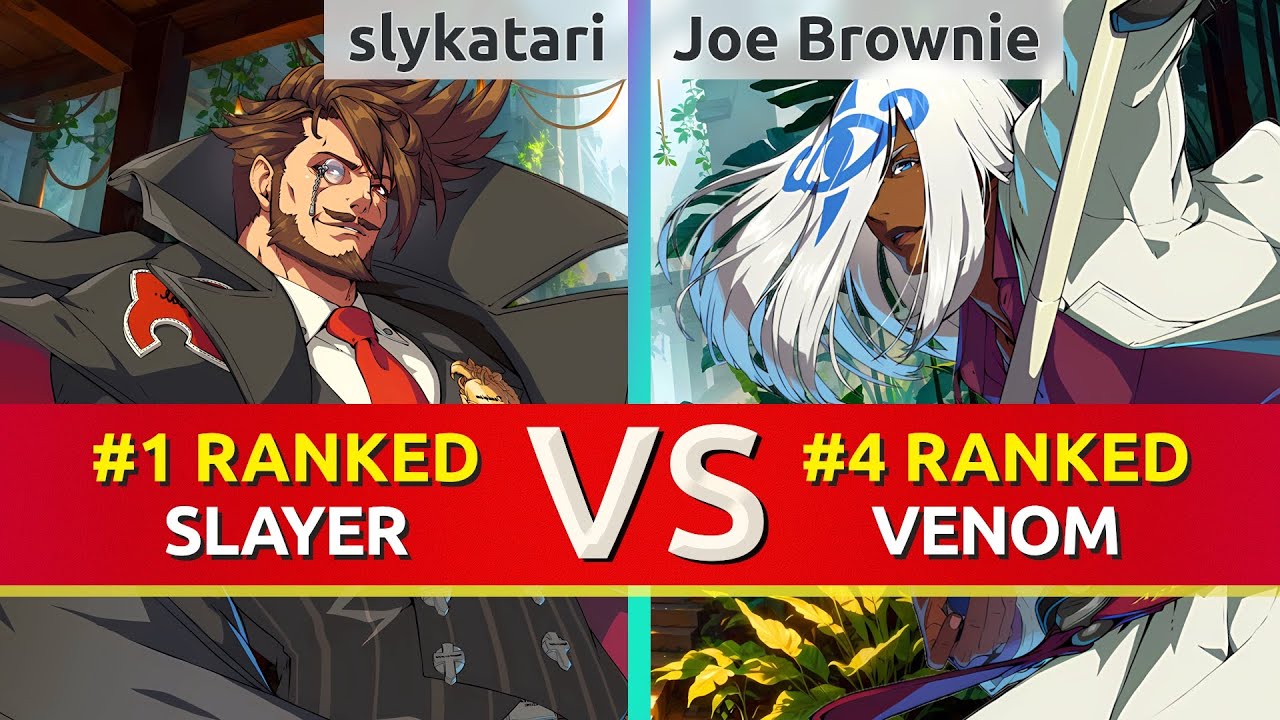 GGST ▰ slykatari (#1 Ranked Slayer) vs Joe Brownie (#4 Ranked Venom). High Level Gameplay