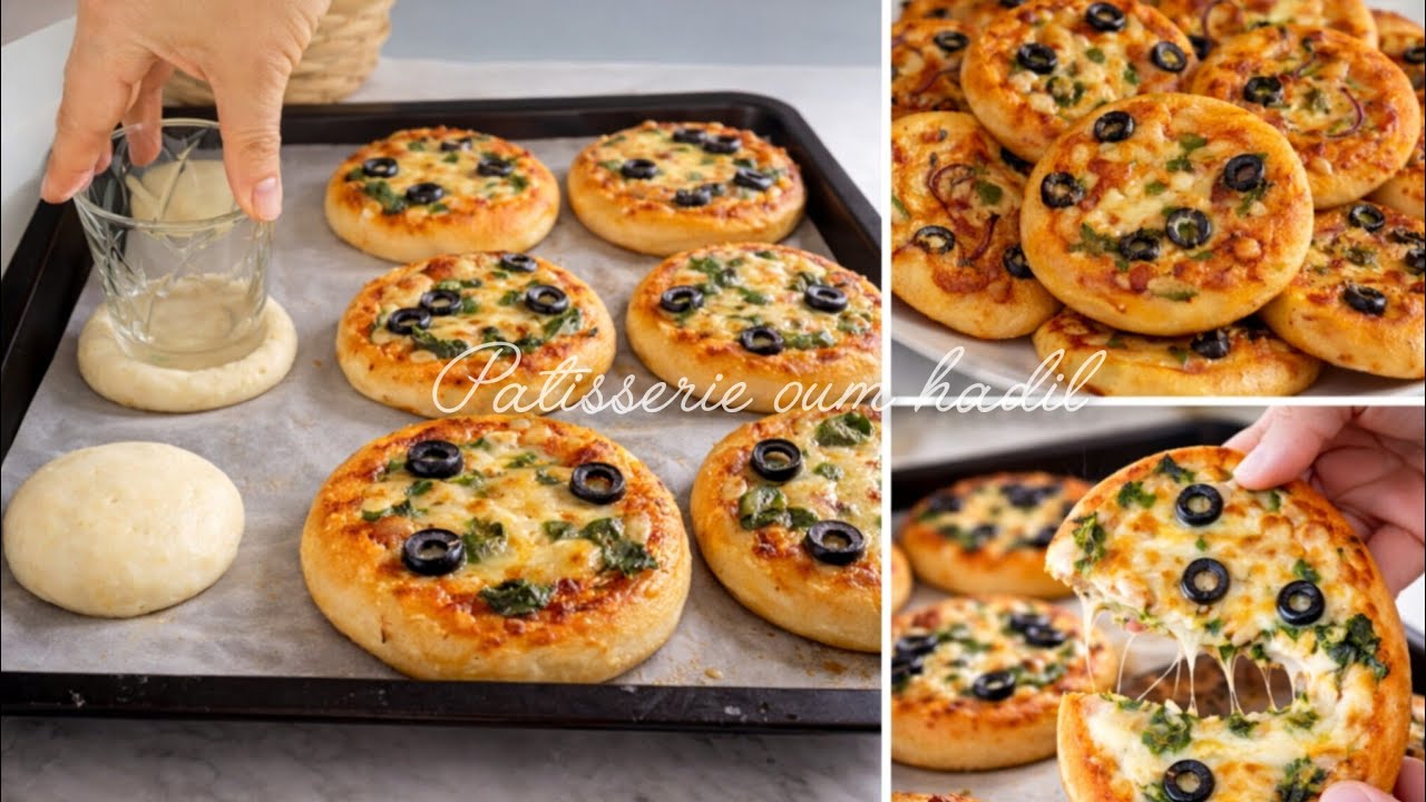 ميني بيتزا بالكأس 🍕 بلا تسراح و لا تقطاع سهلة وسريعة كتجي خفيفة وبنينة متشبعوش منها 👌خبيها لرمضان 😉 