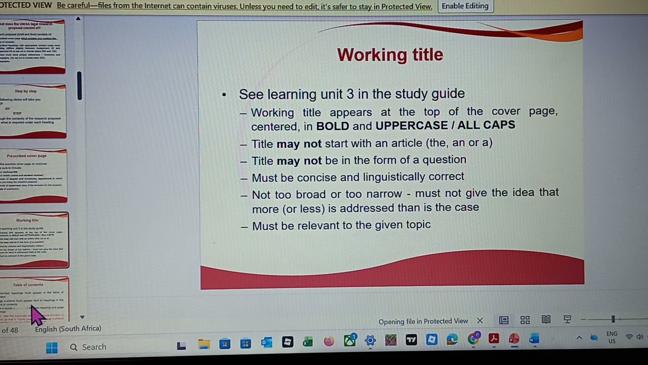 STEP BY STEP GUIDE ON WRITING THE LME3701 RESEARCH PROPOSAL 