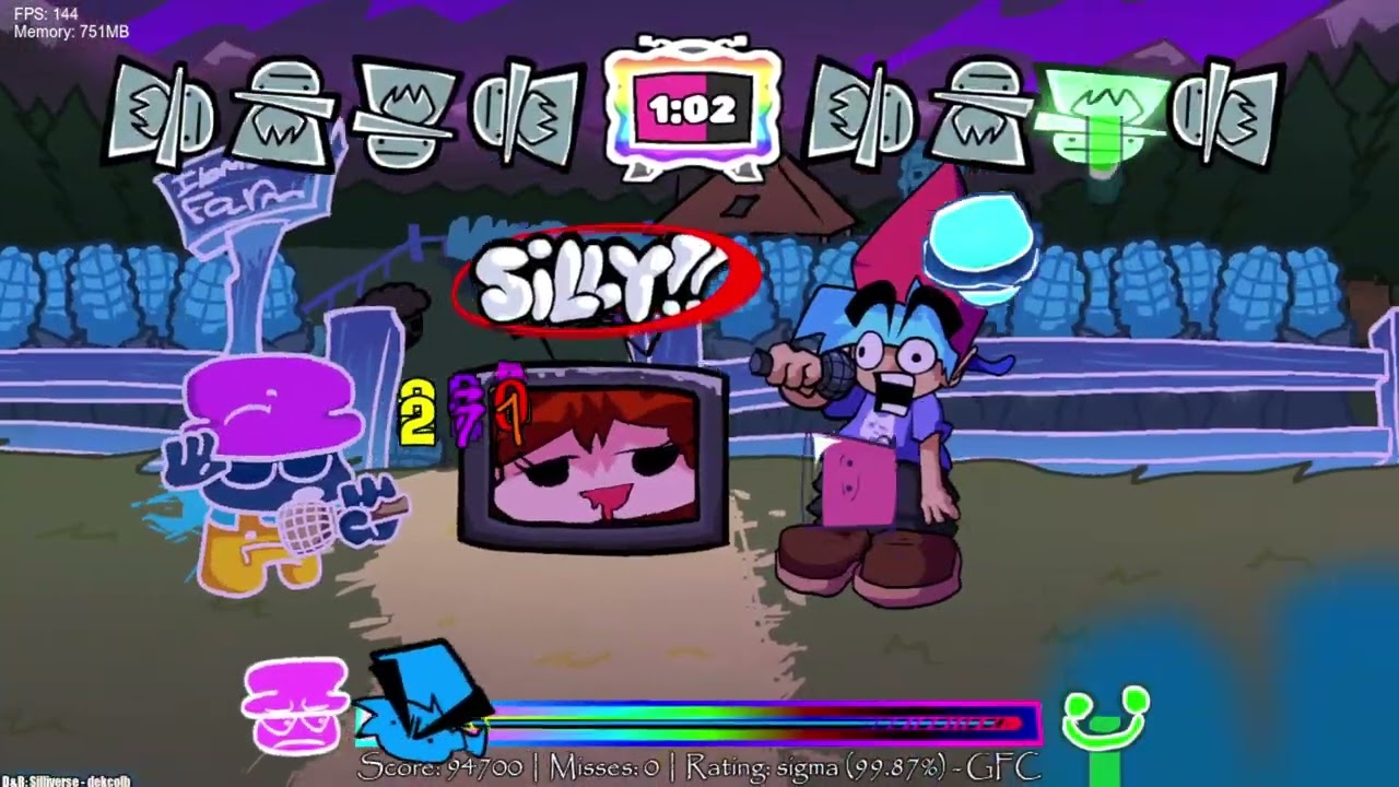 FNF Vs Dave And Bambi SILLIVERSE Demo: dekcolB (ibmaB vs Boyfriend)