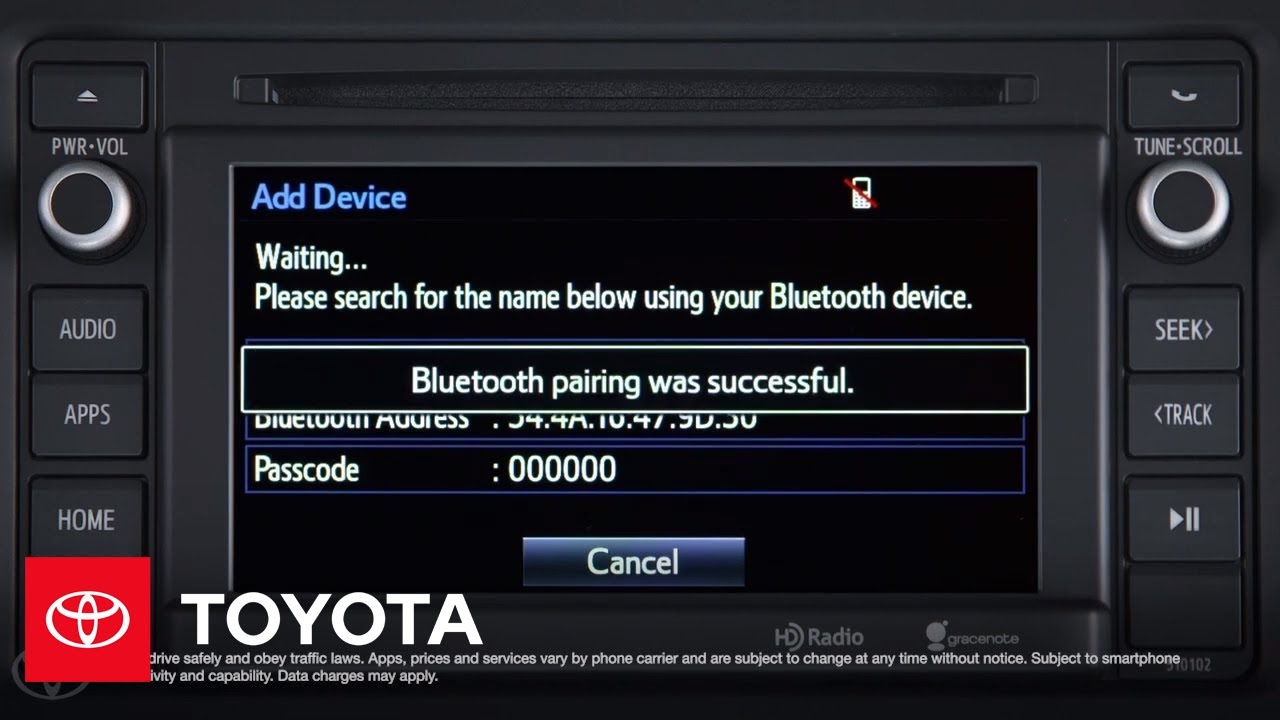 Toyota Entune | Bluetooth iPhone Pairing | Toyota