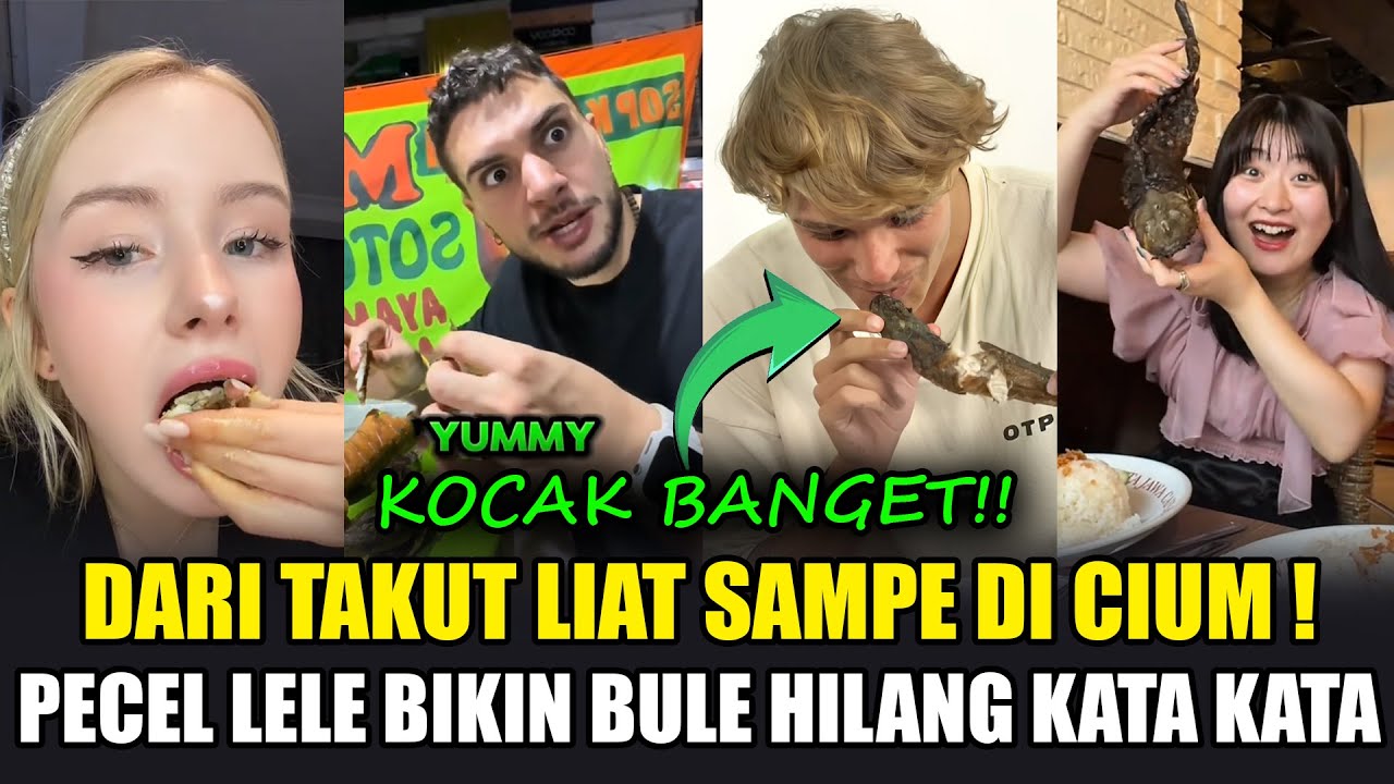 TRENDING TOPIK‼️ Reaksi Bule Pertama Kali Cobain Pecel Lele, Bikin Semua Orang Ngakak 😂