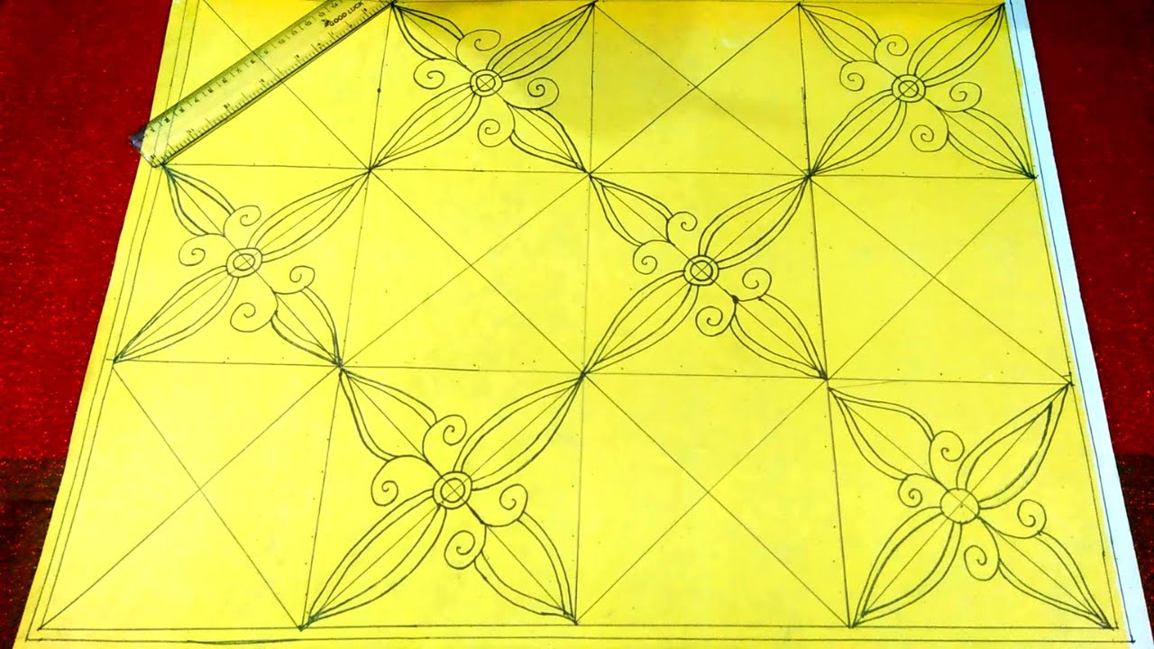 নকশী কাঁথার নতুন ডিজাইন 2023/baby nokshi katha design drawing