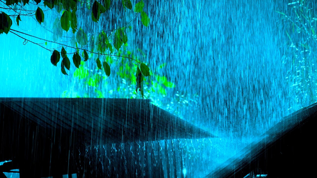 (SEM ANÚNCIOS) Chuva Forte e Trovões no Telhado de Zinco 🌧️ Mergulhe em Sono Profundo em 5 Minutos