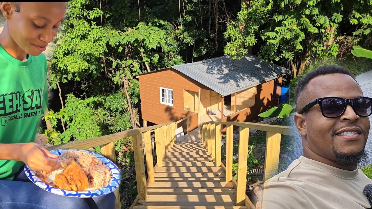 I told my team to cook lime leaf rice & peas || climer making sure things get done | cabin painting
