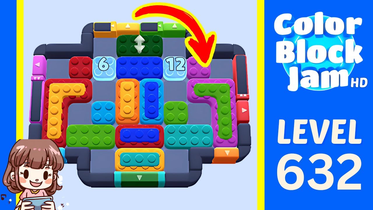 Color Block Jam Level 632 Solution Walkthrough