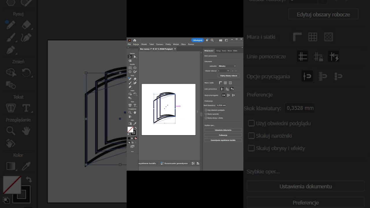 Jak narysować ikonkę książki? #ikona #icon #speeddrawing #illustrator #grafika #książka #book