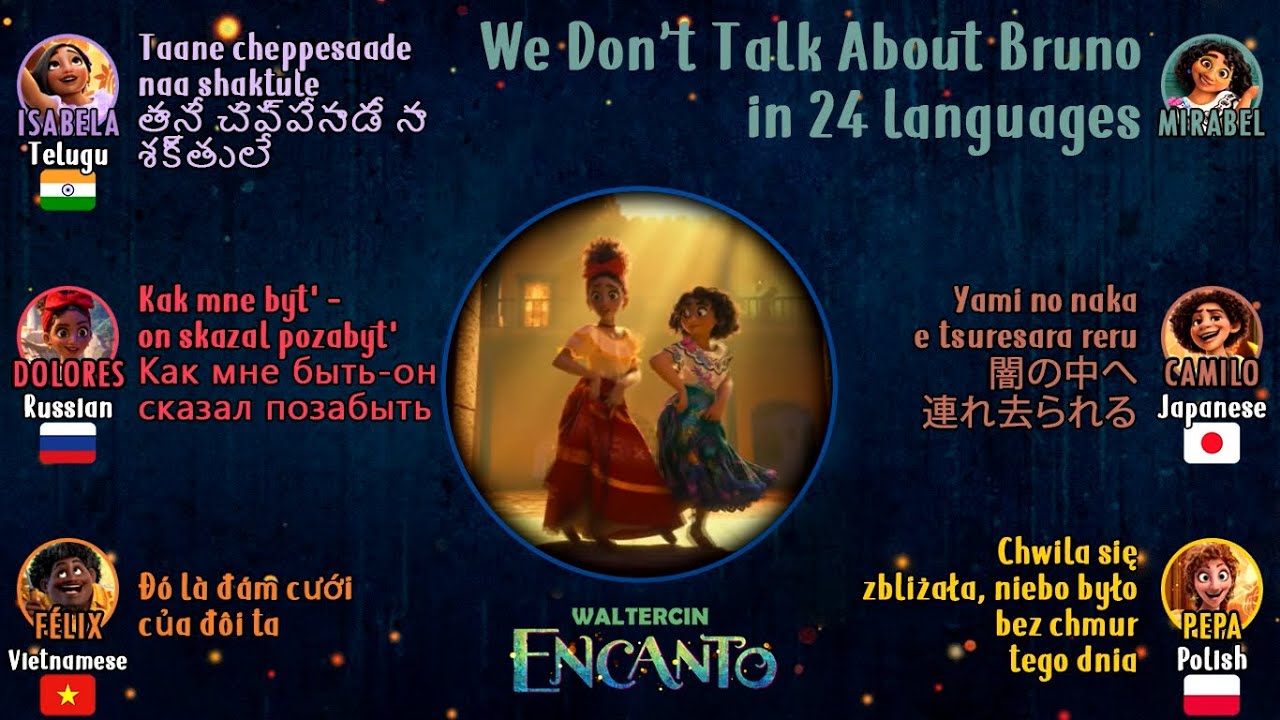 No se habla de Bruno en 24 IDIOMAS - Encanto