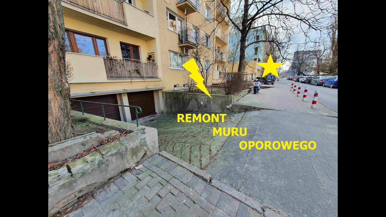 Mur Oporowy Ściana Oporowa Remont Muru oporowego Zarysowany Mur Oporowy