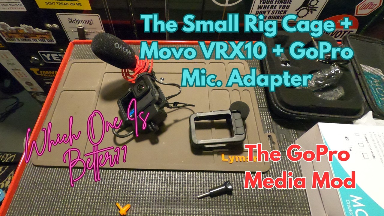GoPro Media Mod  - Vs -  Small Rig Cage with Movo VRX10 Microphone and GoPro Mic. Adapter