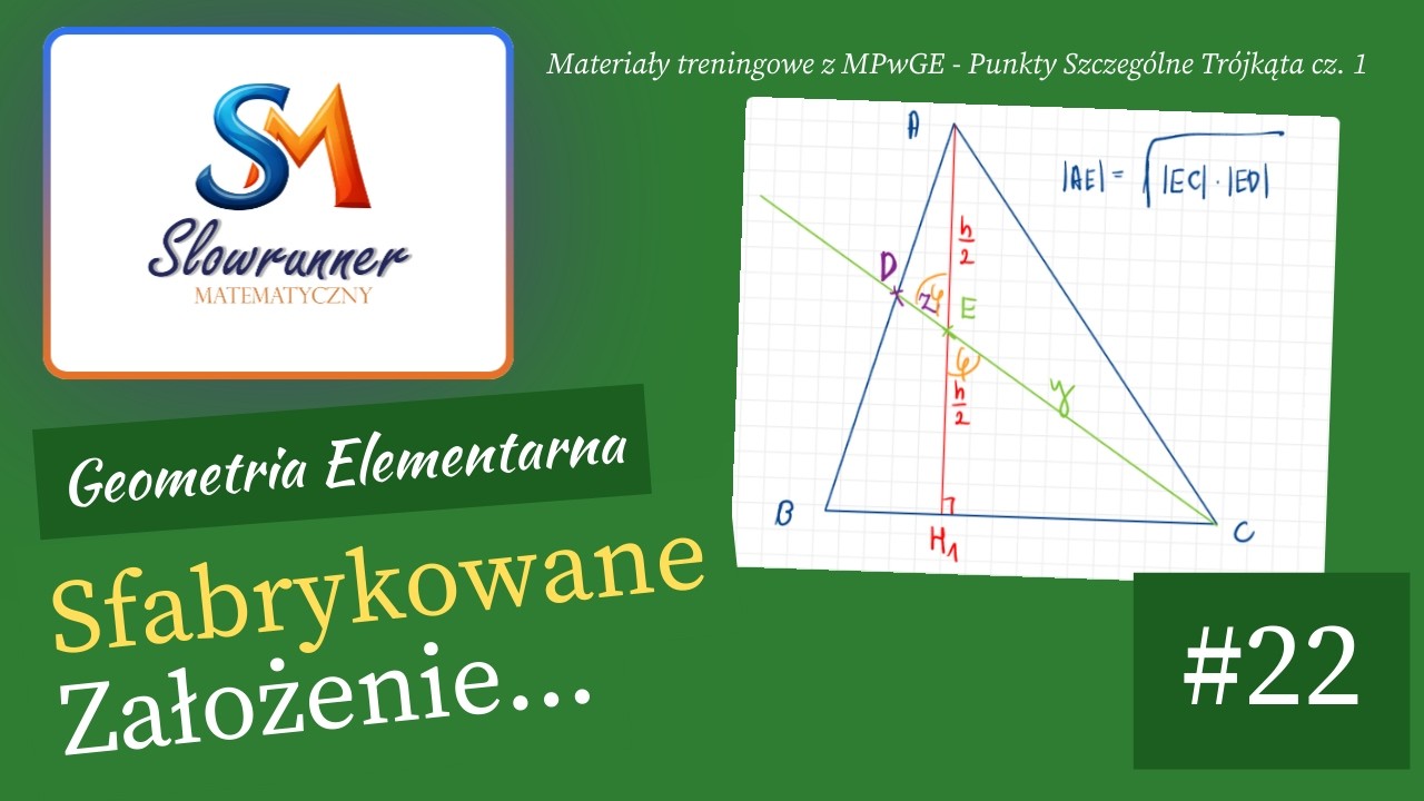 Punkty Szczególne Trójkąta - Materiały Treningowe z MPwGE - część pierwsza