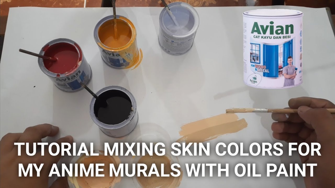Tutorial mencampur warna kulit untuk mural anime dengan cat minyak