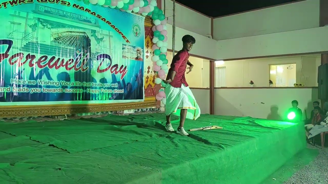 Farewell party 🎉 Celebrations , Hemanth dance performance on Chikiri Chikiri song