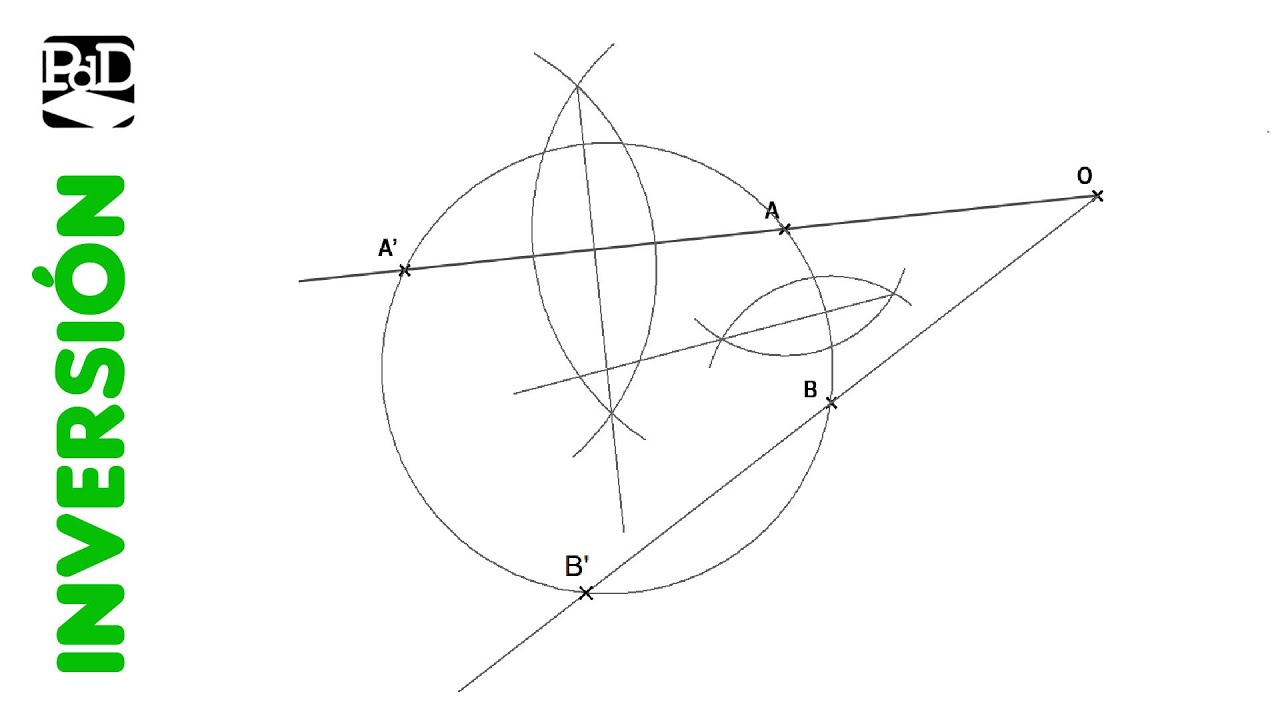 Hallar el inverso de un punto conociendo un par de puntos inversos - Inversión Dibujo Técnico