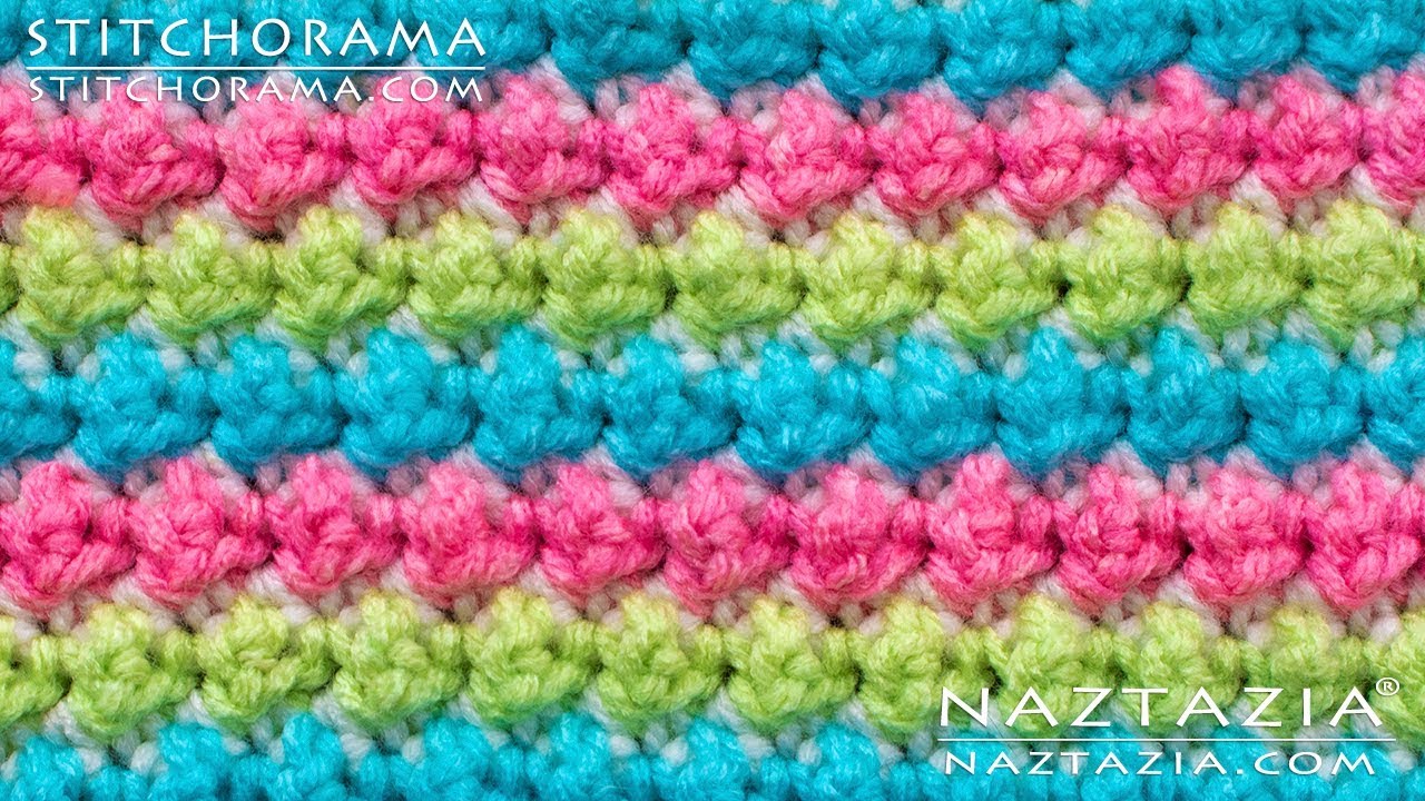 HOW to CROCHET TRINITY STITCH - Blackberry & Bramble Stitchorama by Naztazia