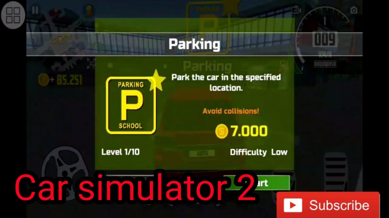 How to complete parking mission in car simulator 2