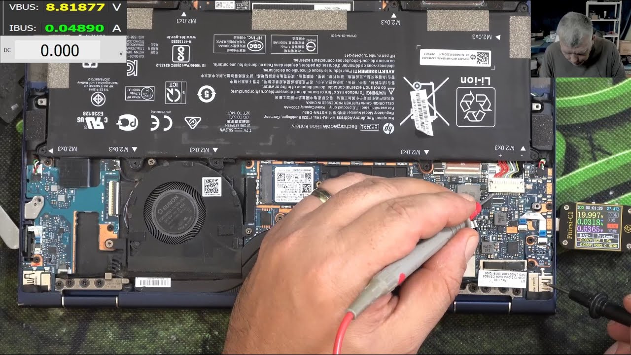 HP Elite Dragonfly не работает, не заряжается, ремонт платы, меня обманул частично сгоревший комп...