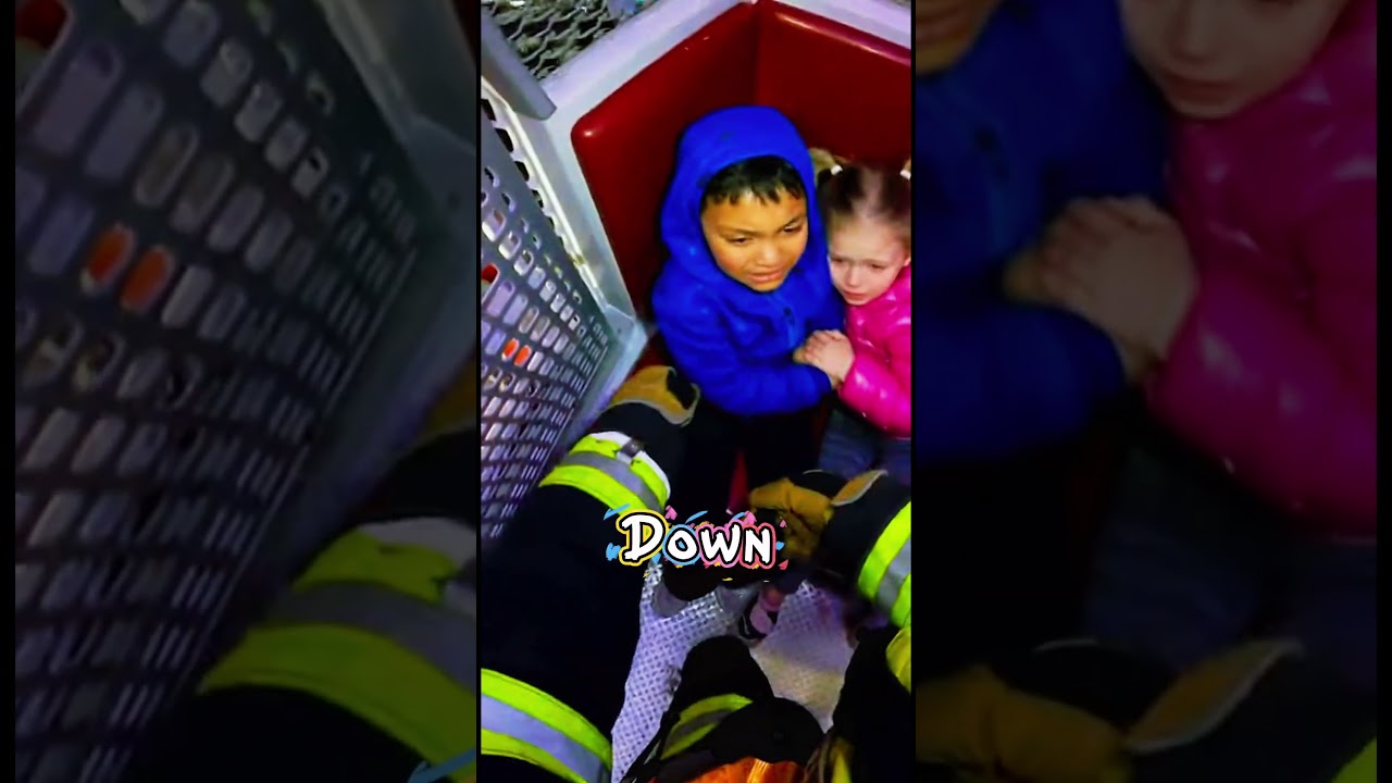 Firefighter Bodycam POV: Kids Rescued from Stuck Ferris Wheel #shorts