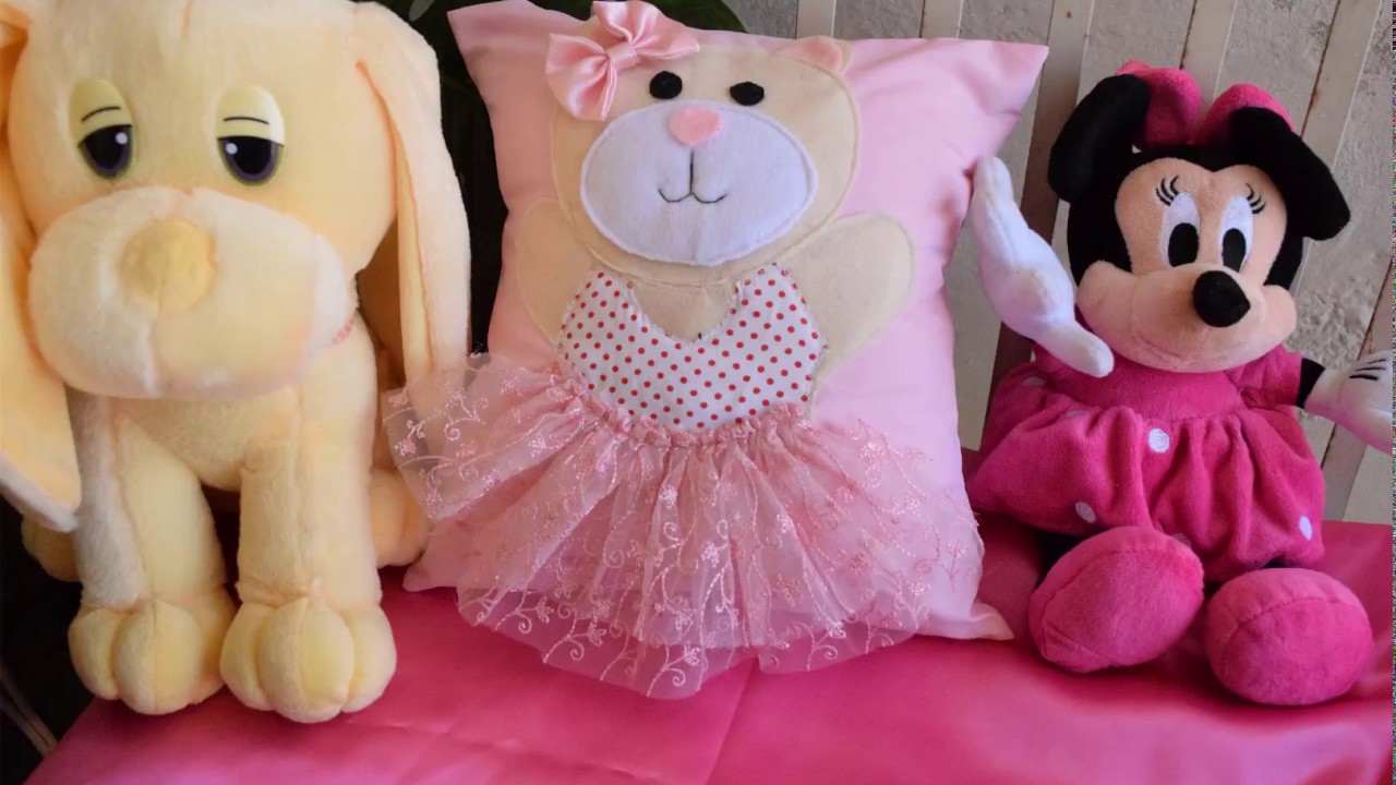 Tutorial Como Hacer un lindo Cojín/Almohada  Para Niñas/Funda de almohada