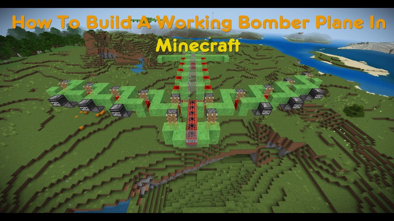 How to Build a Bomber Plane in Minecraft! #redstone