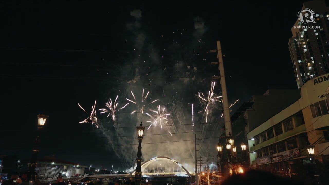 Fireworks show for Chinese New Year 2024
