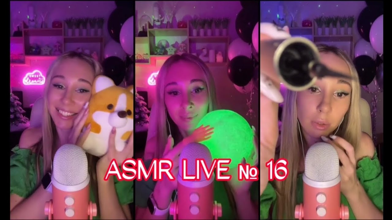 ASMR Live № 16  Ears cleaning/Mouth sounds/ Sratching/Massage/ Visual