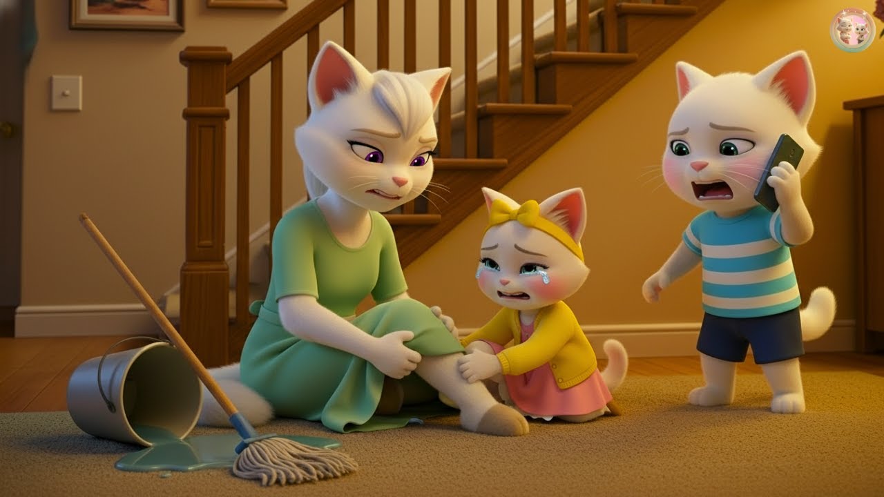 Oh No! Mom Fell Down The Stairs! 🚑 Max Calls The Ambulance | 3D Animation