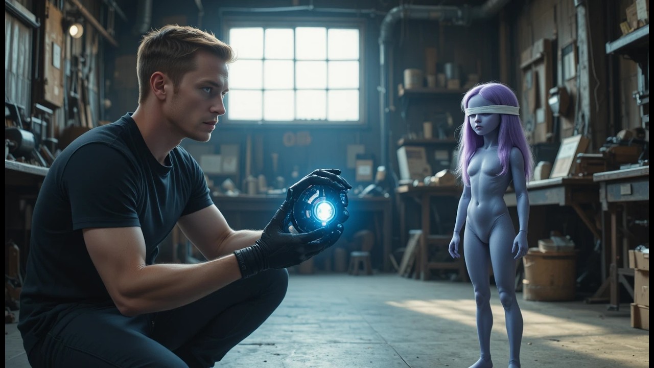 Human Builds Prototype Visor for Blind Alien Girl Days Later Four Elite Soldiers Come for Him sci-fi