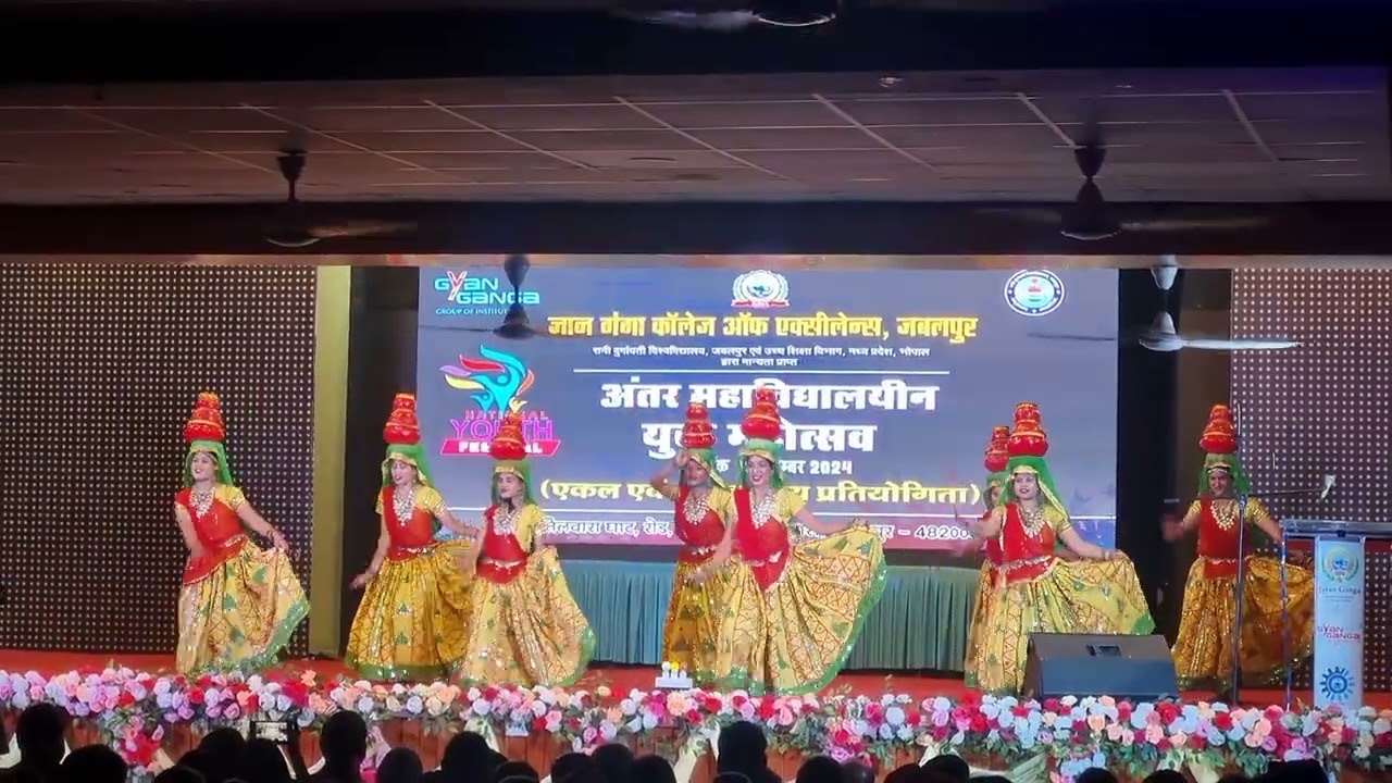 Rajasthani Folk Dance | 1st Place - Youth Fest 2024 | GS College Jbp | Sanjay Pandey - Lokraag #folk