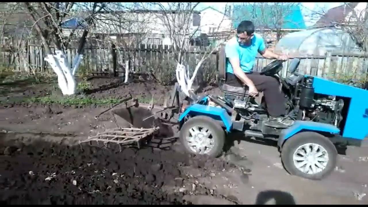 Один день из жизни самодельного минитрактора. Работы выполнены за один день.