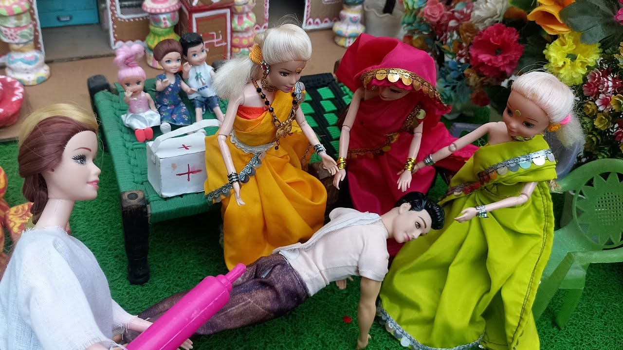 सीता गीता की कहानी पार्ट 166/ गुड्डा गुड़िया कि कहानी/ barbie morning routine/desivillage doll story