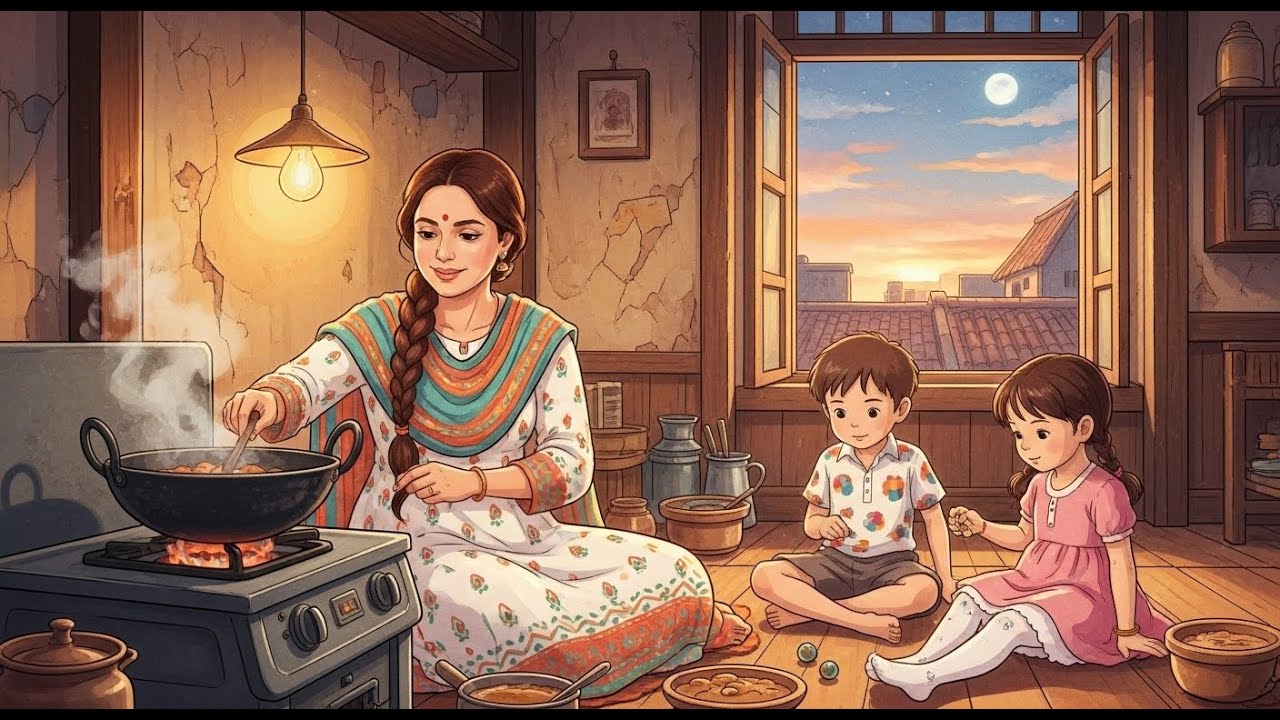 Life in a 1900s Desi Family Routine 🌅 | Cozy Ghibli-Style ASMR (No Voiceover)