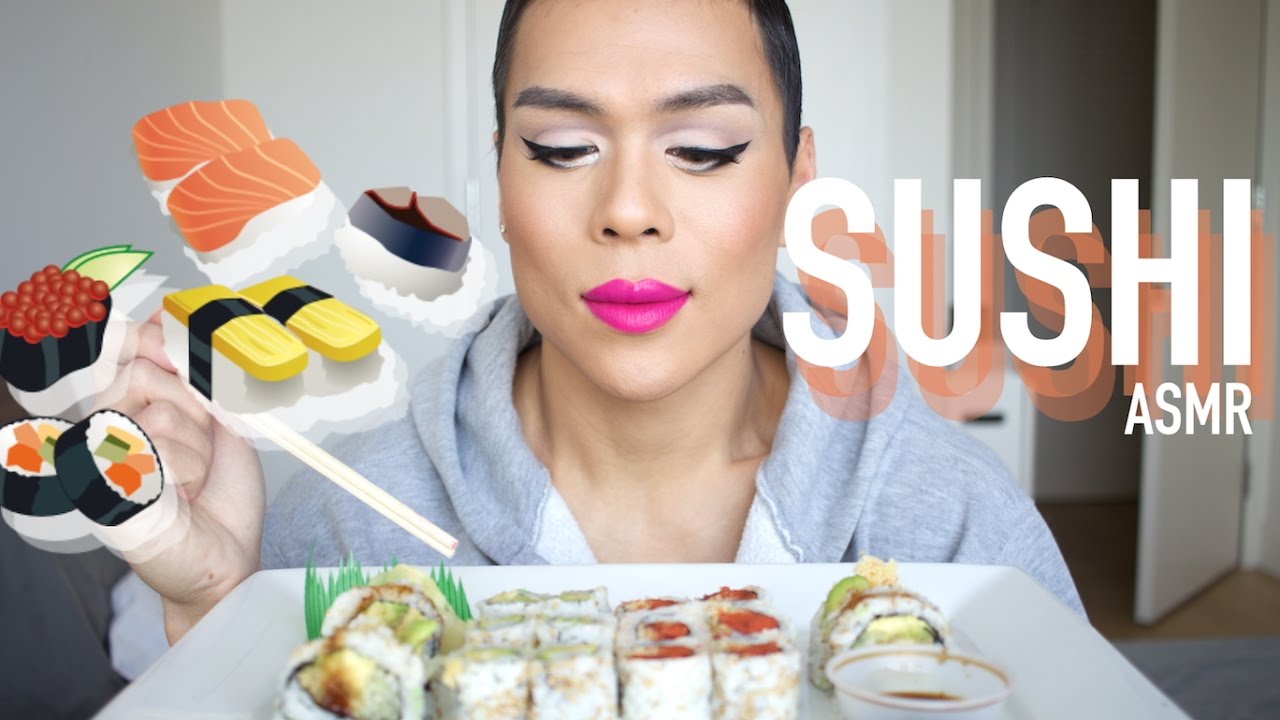 SUSHI 2 & CAT PURRING | ASMR BINAURAL WHISPER