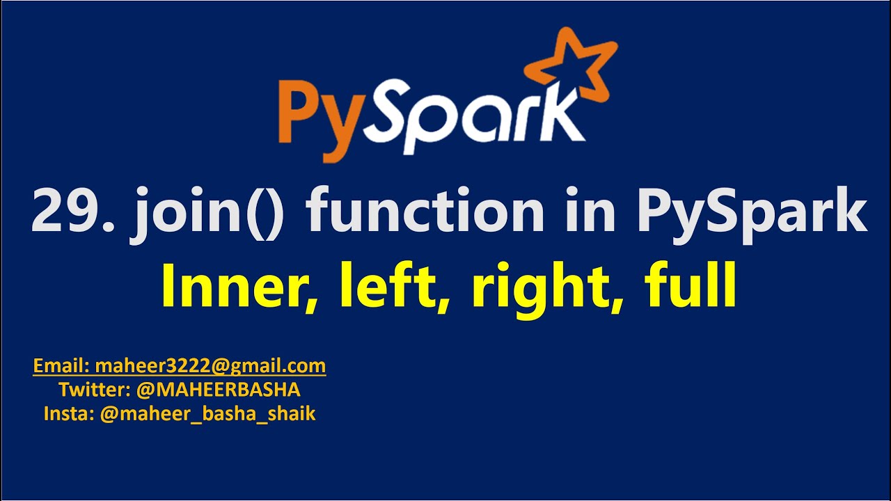 29. join() function in PySpark | inner, left, right, full Joins | Azure Databricks #pyspark #spark