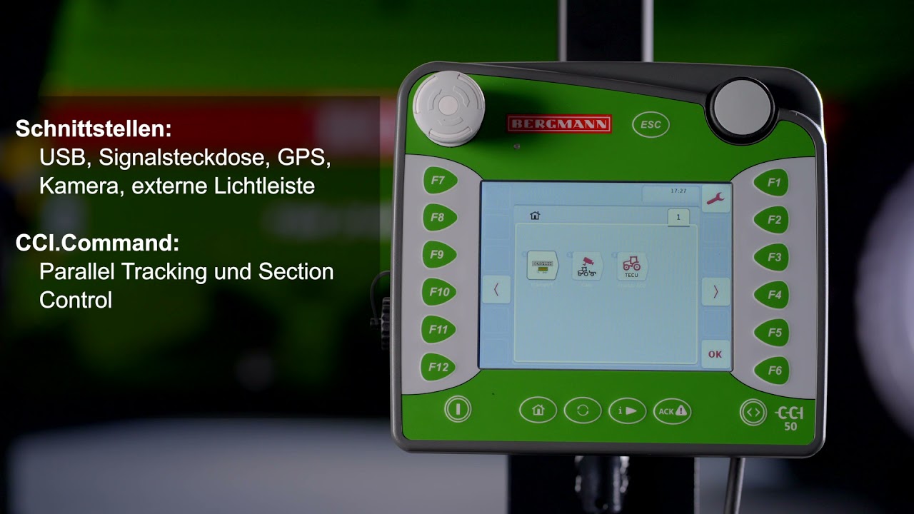 BERGMANN | CCI 50 ISOBUS Universal Terminal | Funktionen
