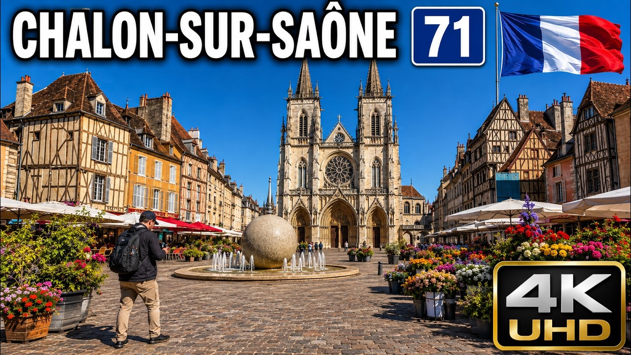 Chalon sur Saone (71) [4k] 115eme video - Le patrimoine Bourguignon par excellence