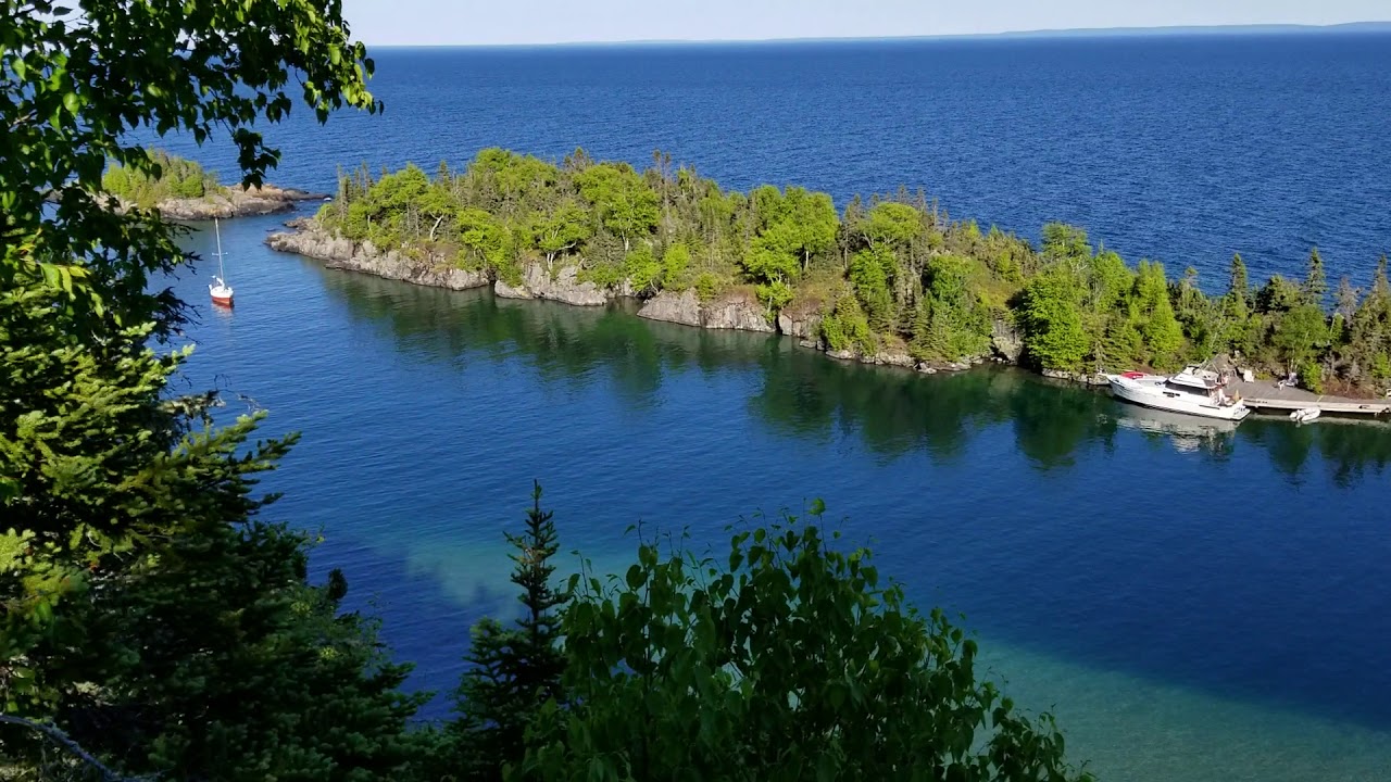 Sailing Superior - Thompson Island Harbor - A Birdseye View