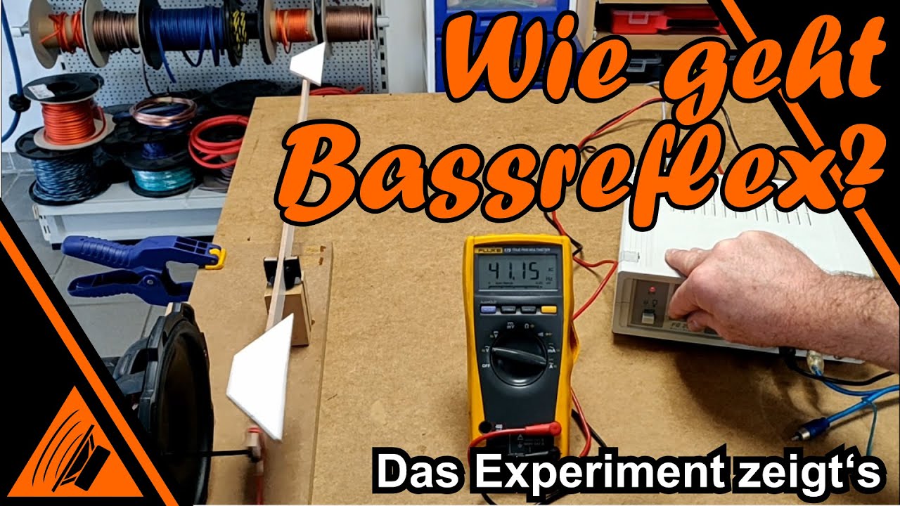 Die Wirkungsweise eines Bassreflex-Geh&auml;uses sichtbar gemacht.