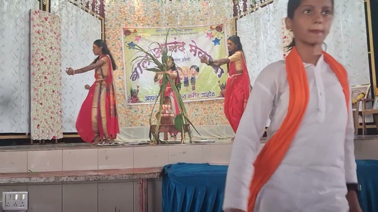 बाल आनंद मेळावा 2025-26 गोंधळ धाव अंबाबाई जि . प. कोडोली विद्यार्थिनी.