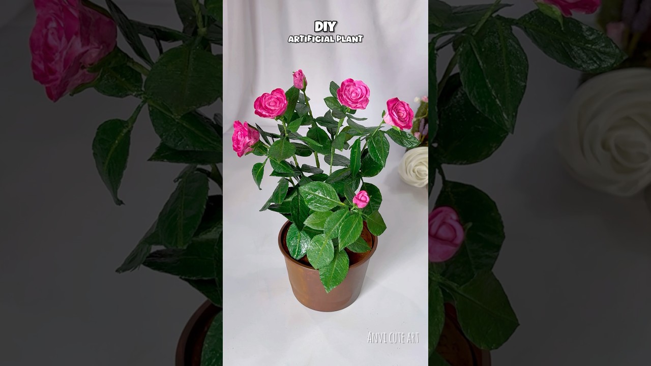 DIY Artificial plant #craft #artificialplants #handmade #viralshorts #shorts #diyplanters