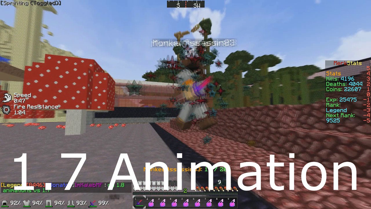 Minecraft 1.8 vs 1.7 Animations