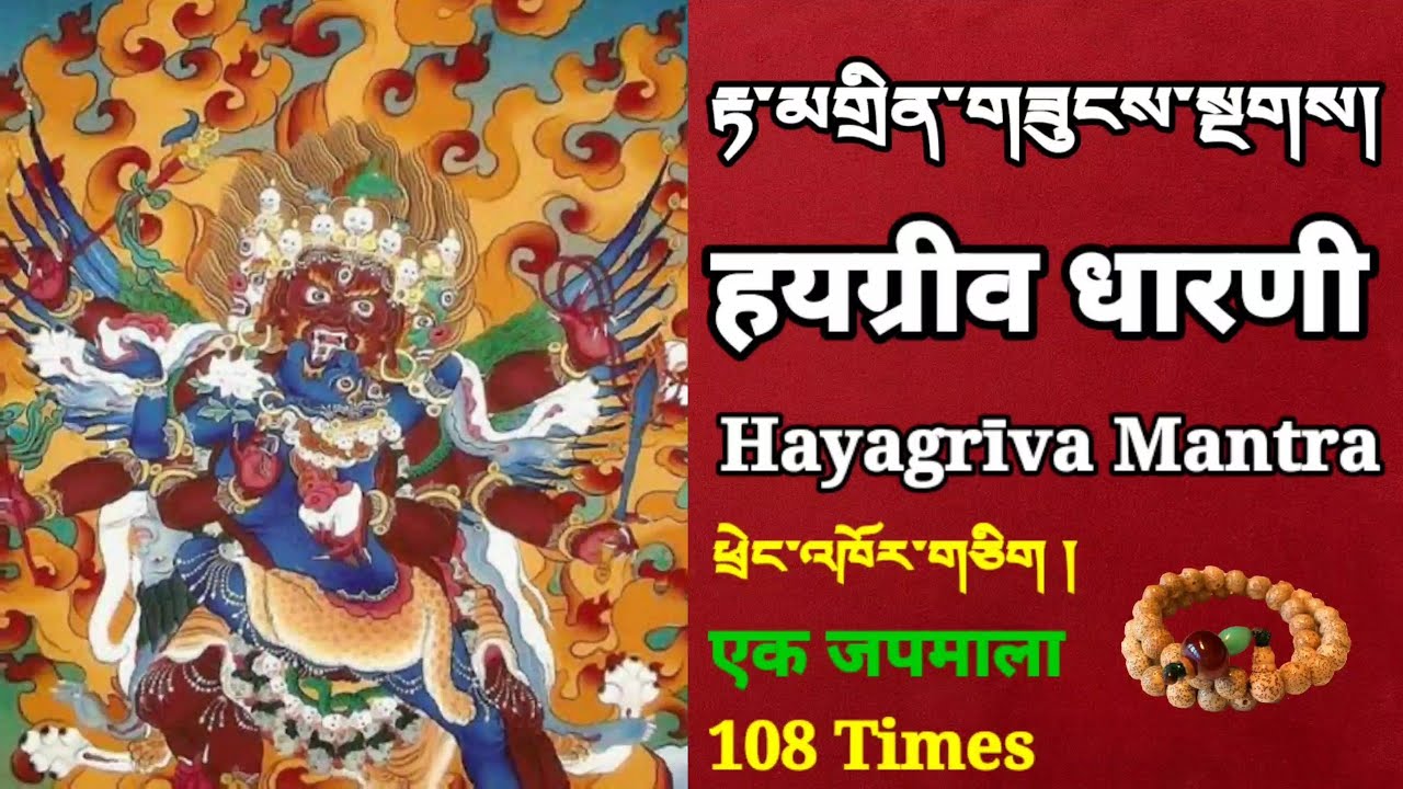 Tamdrin zung one garland རྟ་མགྲིན་གཟུངས་སྔགས་ཕྲེང་འཁོར་གཅིག Hayagriva Mantra 108 times
