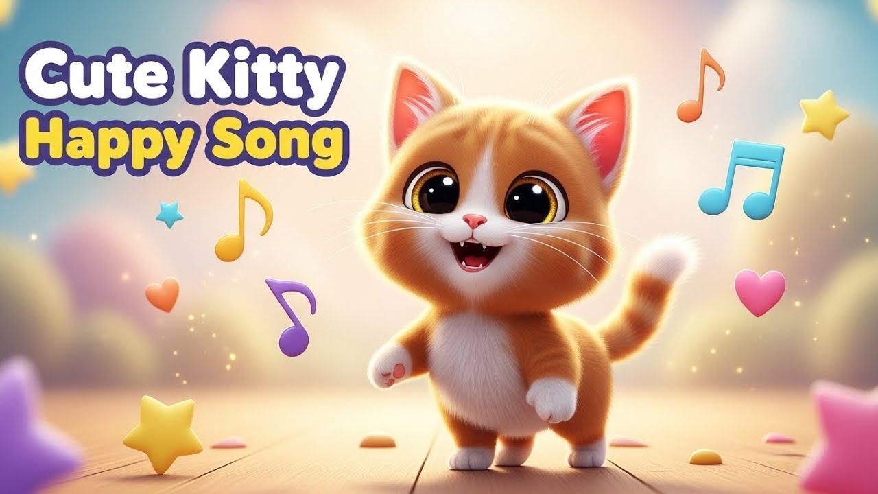 Cute Kitty Happy Song | Fun Nursery Rhyme for Kids | 3D Pixar Animation