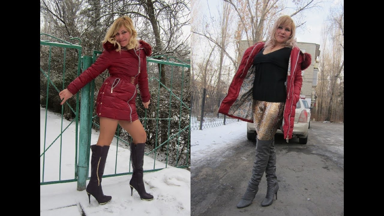 Natalia - 2 Paar Stiefel im Schnee... (boots, leggings in the snow) - #0144